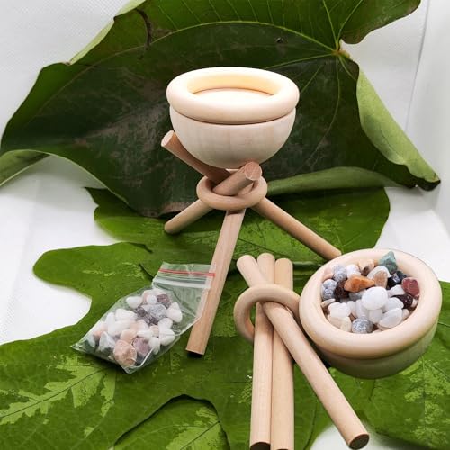 2 Stück Mini Aromatherapie Diffusor aus Holz Öle Räucherstäbchen Ätherische Holz Aroma Diffuser Kleiner Öle Diffusor Mini-tragbare Aromatherapie-Diffusorbox Wohnzimmer (D) von fengman123