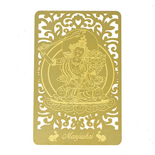 Feng Shui Bodhisattva für Kaninchen (Manjushri), Bedruckt, goldene Karte W4125 von fengshuisale