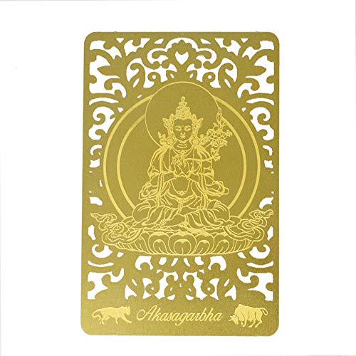 Feng Shui Bodhisattva für Ox & Tiger (Akasagarbha) bedruckte goldene Karte W4126 von fengshuisale