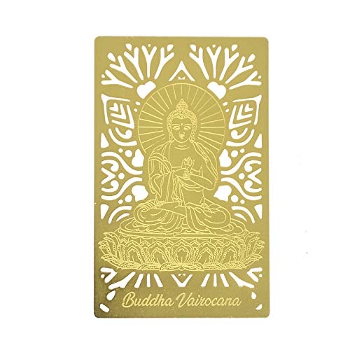 Feng-Shui-Buddha Vairocana Buddha Gold Karte W4268 von fengshuisale