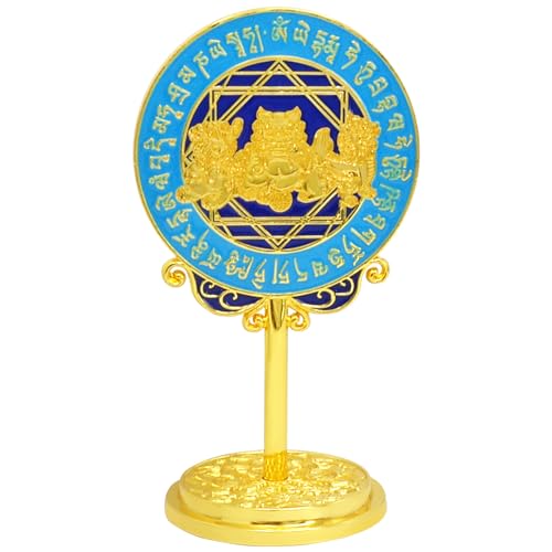 Feng Shui Drei himmlische Wächter Spiegel mit Chakra Schutz Rad Statue Home Office Decor Harmonie Frieden Amulett Reichtum Glück Geschenk W5461 von fengshuisale