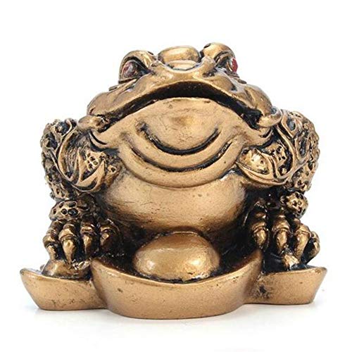Feng Shui W3805 Glücksbringer Reichtum Chinesisch für Frosch Kröte Münze Home Office Dekoration Bronze von fengshuisale