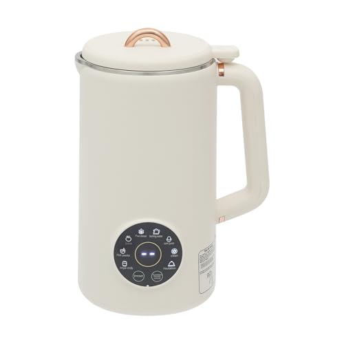 Fennnds Sojamilchmaschine, 600 W 1 L Entsafter für 3-5 Persone, Blender Elektrisch mit 10 Edelstahlklingen, 12-Stunden-Smart-Timer, LED-Anzeigetafel, Wärmedämmfunktion, Nussmilch maschine von fennnds