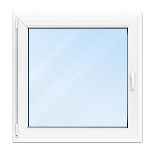 FENSTERVERSAND - Kunststofffenster 100x100 Weiß - zu öffnendes Fenster 100x100 Kunststoff mit Griff, Dreh- & Kippfenster, 2-fach Verglasung, Klarglas - DIN links - BxH: 1000x1000 mm, 70 mm Profil FENSTERVERSAND - Kunststofffenster 100x100 Weiß - zu öffnendes Fenster 100x100 Kunststoff mit Griff, Dreh- & Kippfenster, 2-fach Verglasung, Klarglas - DIN links - BxH: 1000x1000 mm, 70 mm Profil von fensterversand