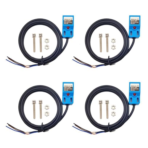 ferater Induktiver NäHerungssensor SN04-N SchließEr-Erkennungs-AnnäHerungsschalter NPN NO mit TL SN-Halterung (4Er-Pack) von ferater