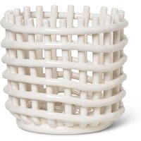 Aufbewahrungskorb Ceramic weiß Ø 16 cm von ferm LIVING