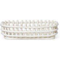 Aufbewahrungskorb Ceramic oval off-white von ferm LIVING