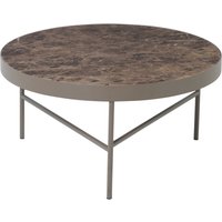 Couchtisch Marble brown Ø: 70,5 cm von ferm LIVING