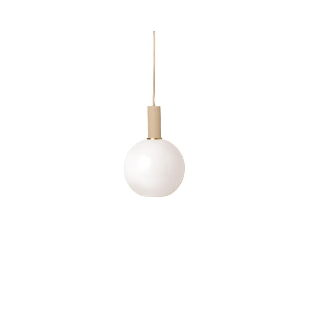 ferm LIVING - Collect Pendelleuchte Opal Sphere Low Cashmere von ferm LIVING