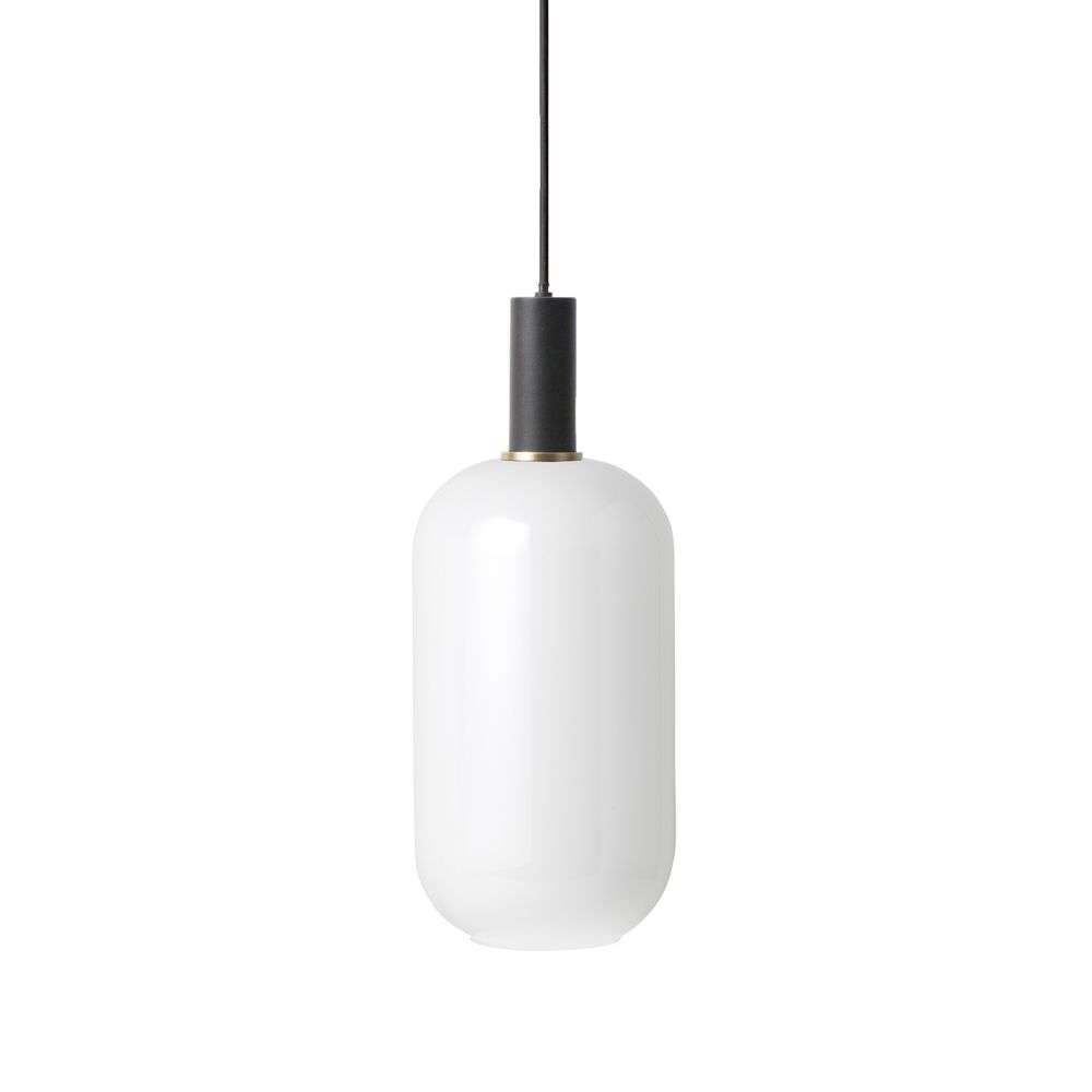 ferm LIVING - Collect Pendelleuchte Opal Tall Low Black ferm LIVING von ferm LIVING