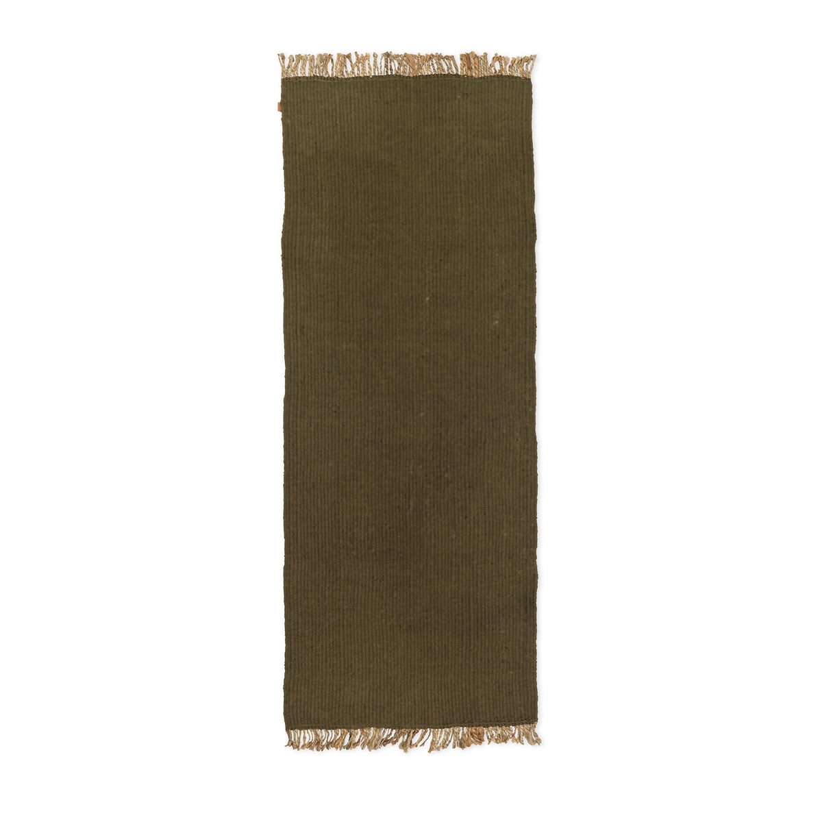 Ferm Living Block Runner 80x200cm Teppich Vorleger Wohnzimmerteppich Olive Natur B-Ware Ferm Living Block Runner 80x200cm Teppich Vorleger Wohnzimmerteppich Olive Natur B-Ware von ferm LIVING
