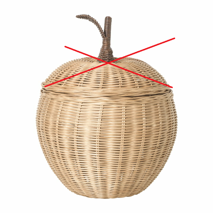 Ferm Living Geflochtener Apfel Korb Aufbewahrungskorb Rattankorb Siehe Text/Foto B-Ware von ferm LIVING
