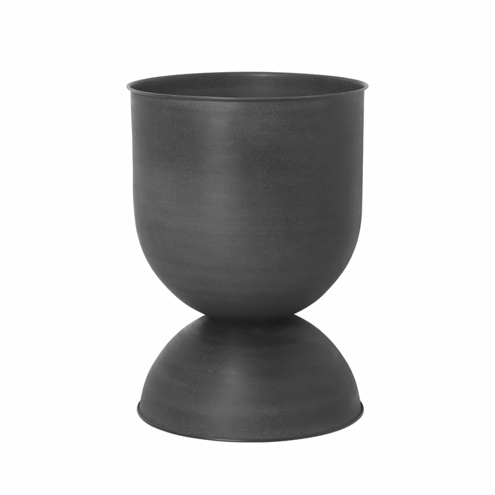 Ferm Living Hourglass Blumentopf Large übertopf Topf ø 50 Schwarz Dunkelgrau B-Ware von ferm LIVING