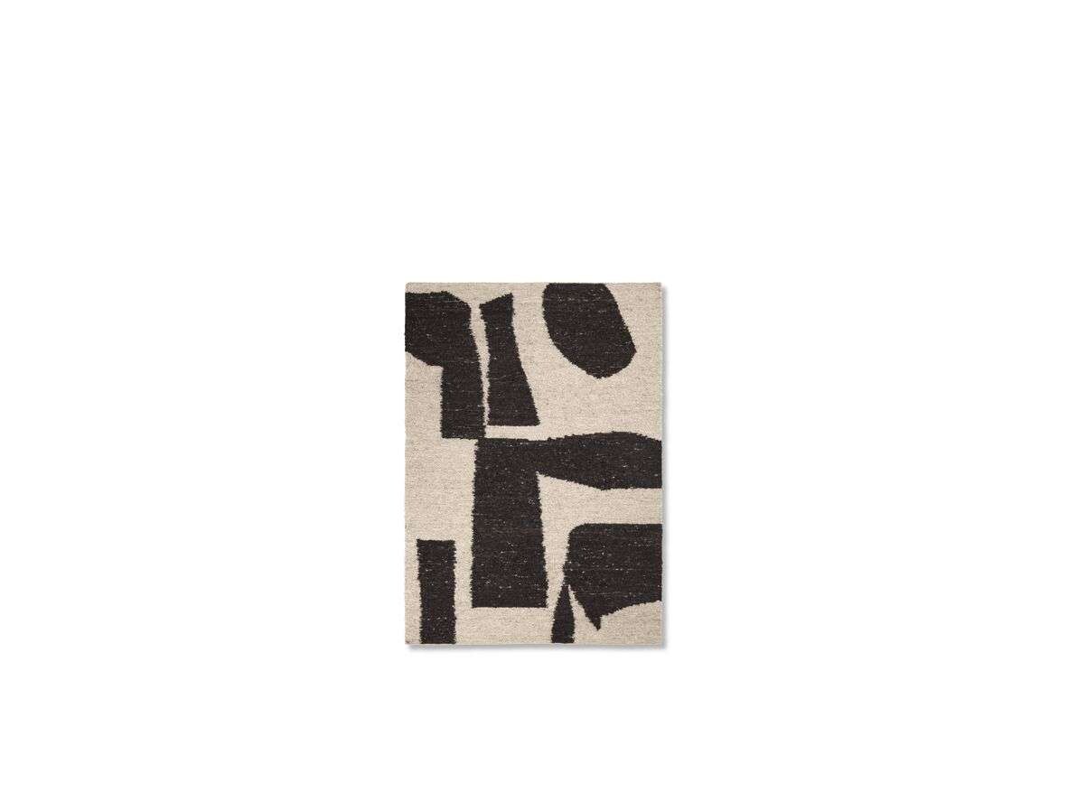 ferm LIVING - Piece Rug 140 x 200 Off-White/Coffee ferm LIVING von ferm LIVING