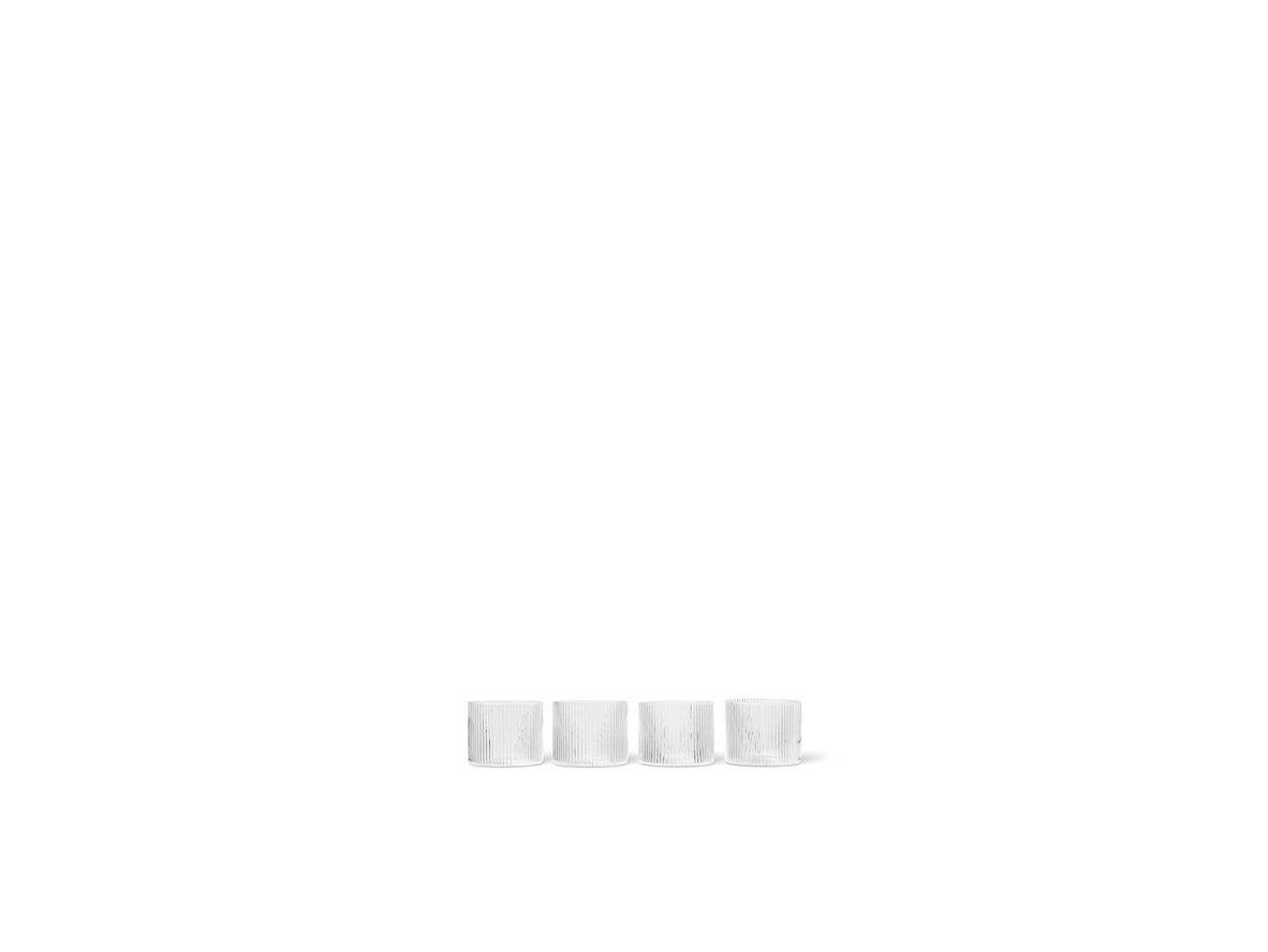 ferm LIVING - Ripple Low Glasses Set of 4 Clear ferm LIVING von ferm LIVING