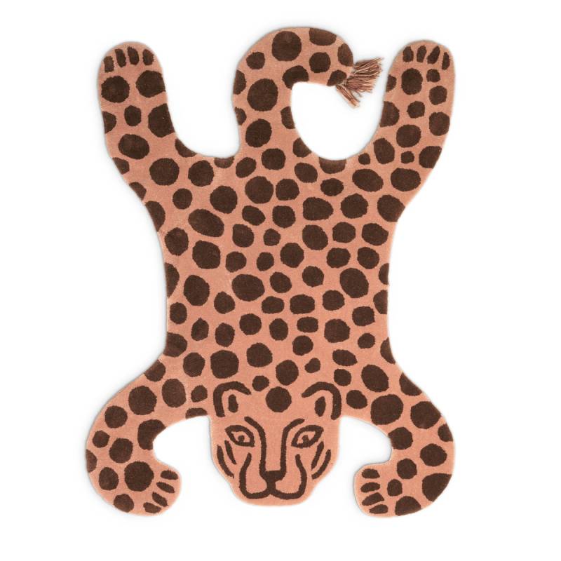 Ferm Living Teppich Matte Bodenbelag Safari Leopard Braun Kinderzimmer Wolle B-Ware von ferm LIVING
