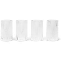 Glas / Deckel Verrine Set Ripple clear von Ferm Living