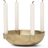 Kerzenhalter Bowl Small casted brass von ferm LIVING