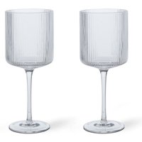 Rotweinglas Set Ripple clear von Ferm Living
