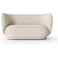 Sofa 2-Sitzer Rico bouclé/off white von ferm LIVING