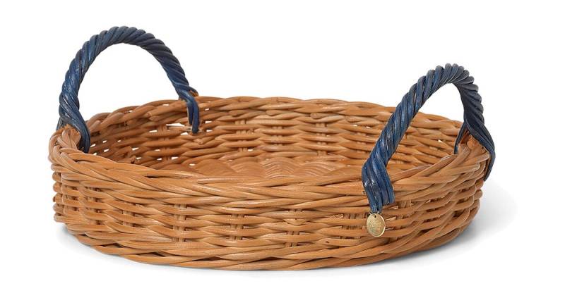 Tablett 30 cm natur/blau von ferm LIVING