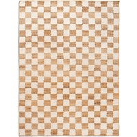Teppich Check Wool Jute off-white/natural 200 cm x 140 cm von ferm LIVING