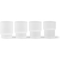 Trinkglas Set Ripple frosted 6,2 cm H von ferm LIVING