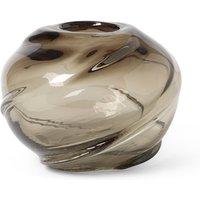 Vase Water Swirl round smoked grey von ferm LIVING