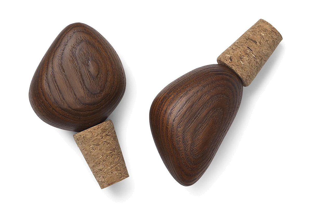 Weinverschluss 2er-Set Cairn Esche von ferm LIVING