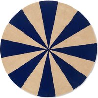 ferm LIVING - Arch Getufteter Teppich, Ø 130 cm, blau / off-white von ferm LIVING