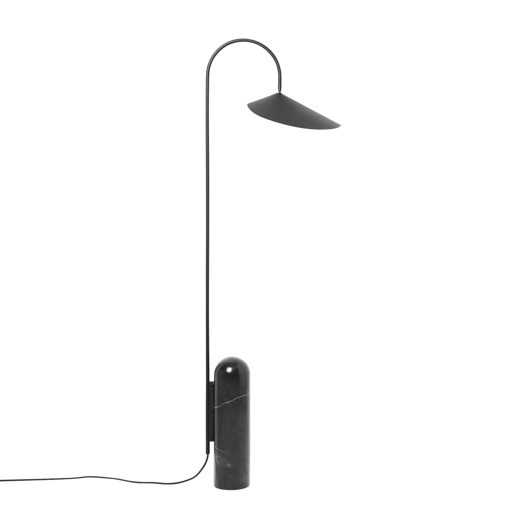 ferm LIVING - Arum Stehleuchte - schwarz/pulverbeschichtet/BxHxT 25,6x136x41,9cm/E14/220-240V 50/60Hz/IP20 von ferm LIVING