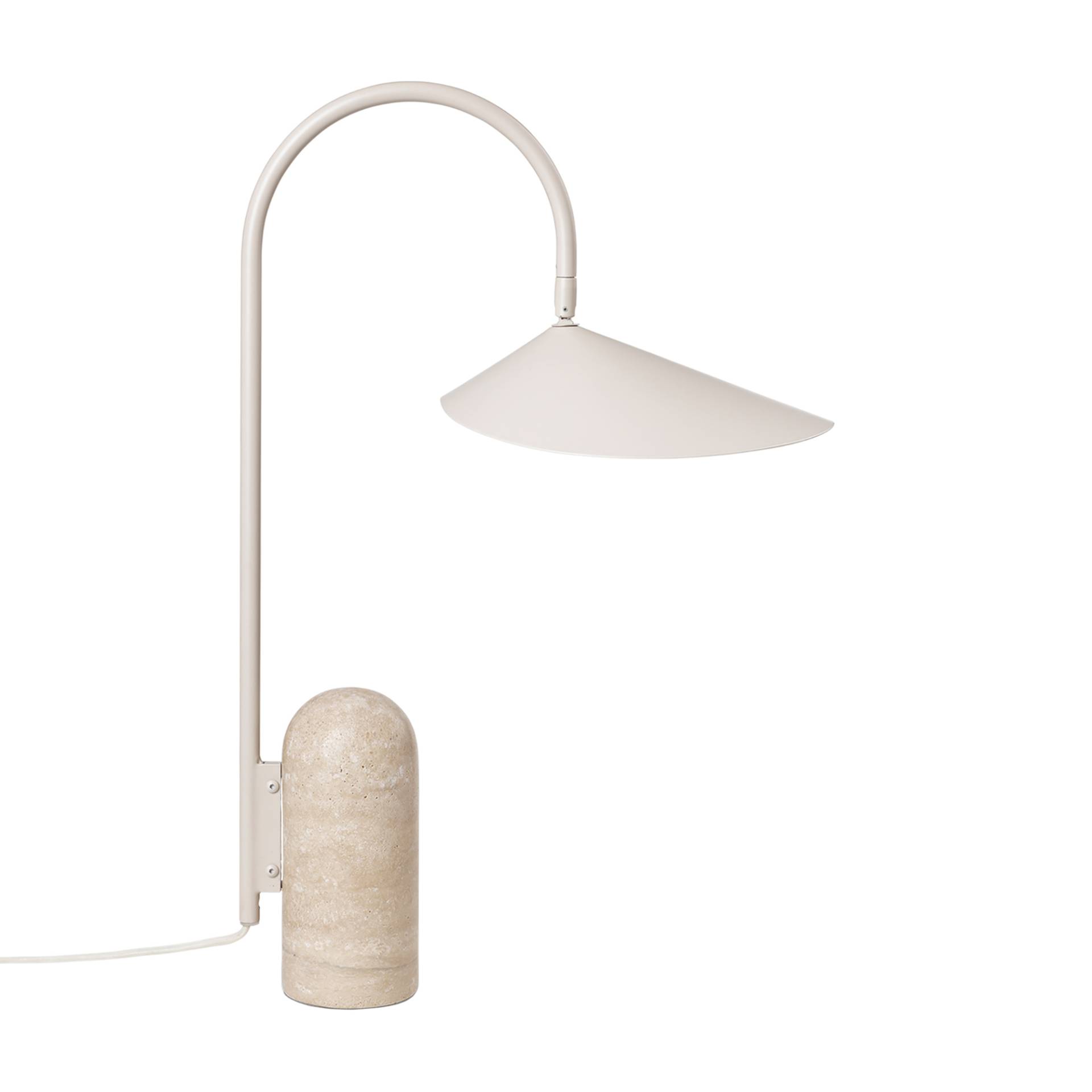 ferm LIVING - Arum Tischleuchte - kaschmir/pulverbeschichtet/BxHxT 20,5x51x34cm/E14/220-240V 50/60Hz/IP20 von ferm LIVING