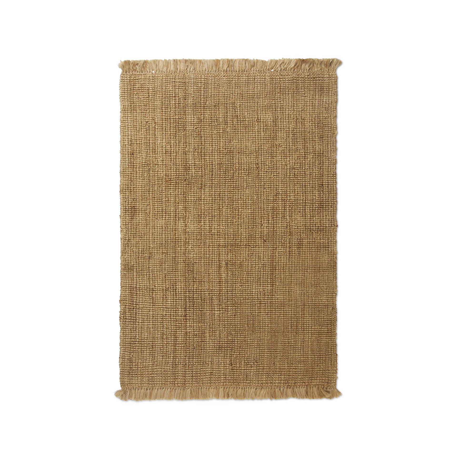 ferm LIVING - Athens Jute Teppich S - natur/handgewebt/LxBxH 200x144x2cm/die Maße sind ohne Fransen von ferm LIVING