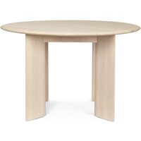 ferm LIVING - Bevel Tisch, Ø 117 x H 73 cm, Buche weiß geölt von ferm LIVING