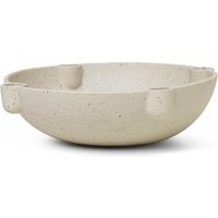 ferm LIVING - Bowl Keramik Kerzenständer, Ø 27 x H 6,8 cm, hellgrau von ferm LIVING