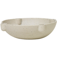 Ferm LIVING - Bowl Kerzenständer Keramik Beige von ferm LIVING