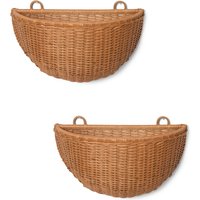 ferm LIVING - Braided Wandkorb, natur (2er-Set) von ferm LIVING