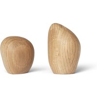 Ferm Living - Cairn Salz- und Pfefferstreuer, Eiche lackiert (2er-Set) von Ferm Living