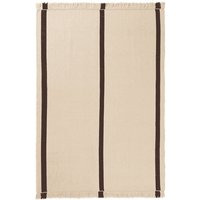 ferm LIVING - Calm Kelim Wollteppich, 140 x 200 cm, off-white / coffee von ferm LIVING