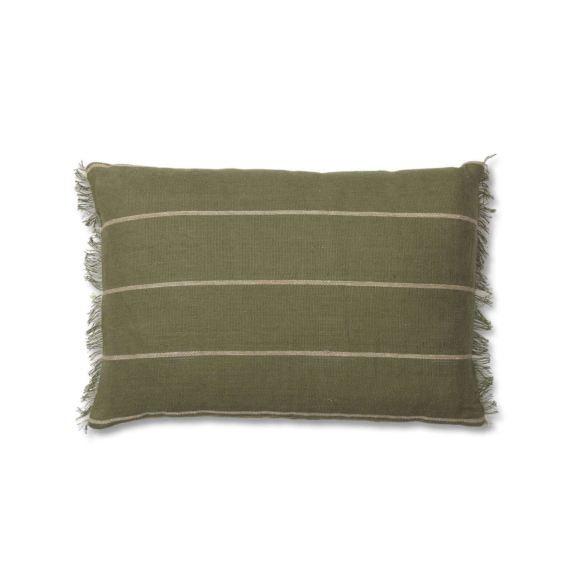 ferm LIVING - Calm Kissen 40x60cm - olive/off-white/BxHxT 60x1x40cm/30°C Schonwaschgang von ferm LIVING