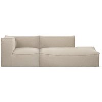 ferm LIVING - Catena Modular, 3-Sitzer Sofa Offen rechts, natur (Rich Linen) von ferm LIVING