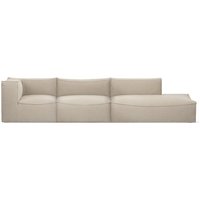 ferm LIVING - Catena Modular, 4-Sitzer Sofa Open End Right, natur (Rich Linen) von ferm LIVING