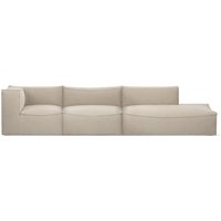 Ferm Living - Catena Modular, 4-Sitzer Sofa Open End Right, natur (Rich Linen) von Ferm Living