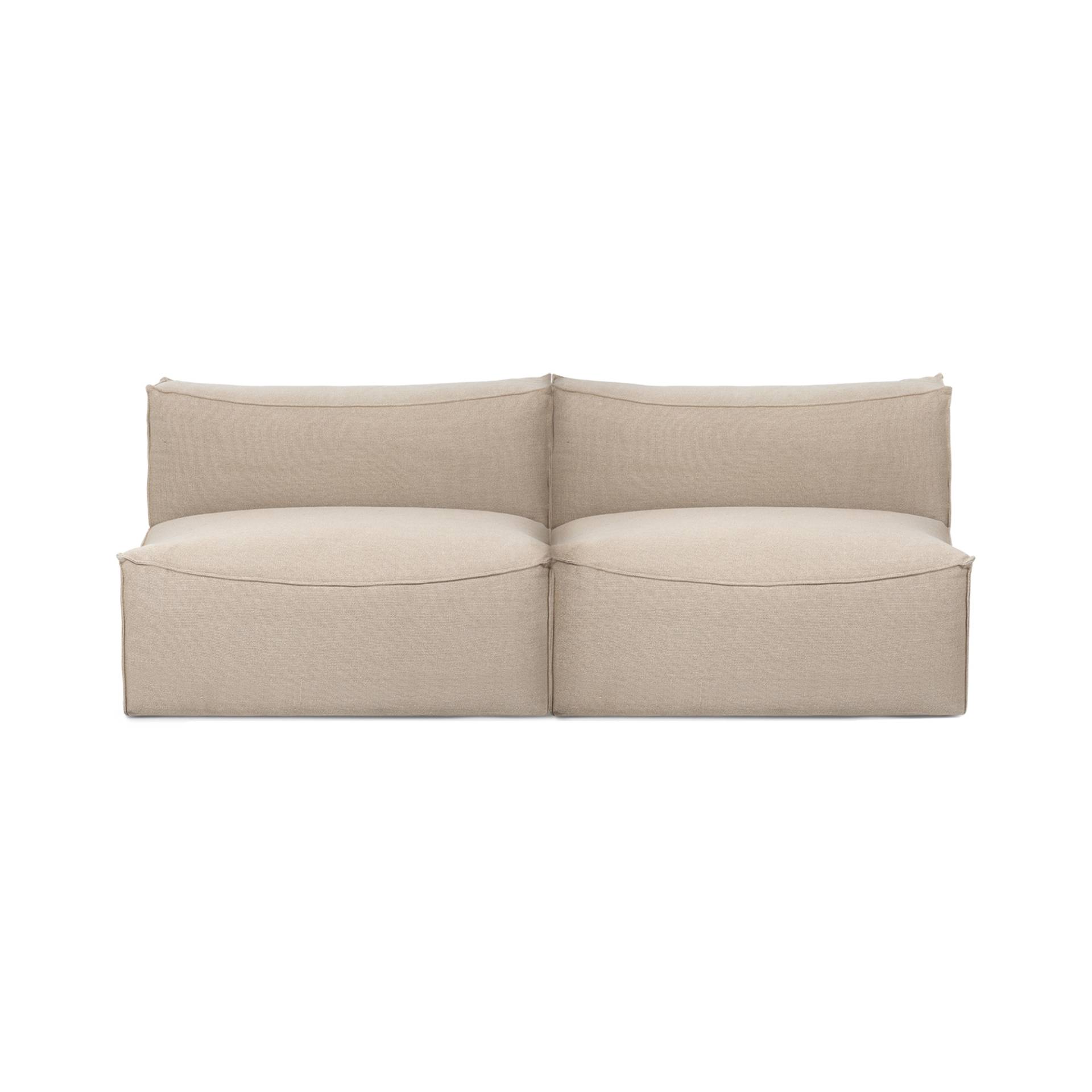 ferm LIVING - Catena Modular 2-Sitzer Sofa - natur/Rich Linen/BxHxT 216x76x108cm von ferm LIVING