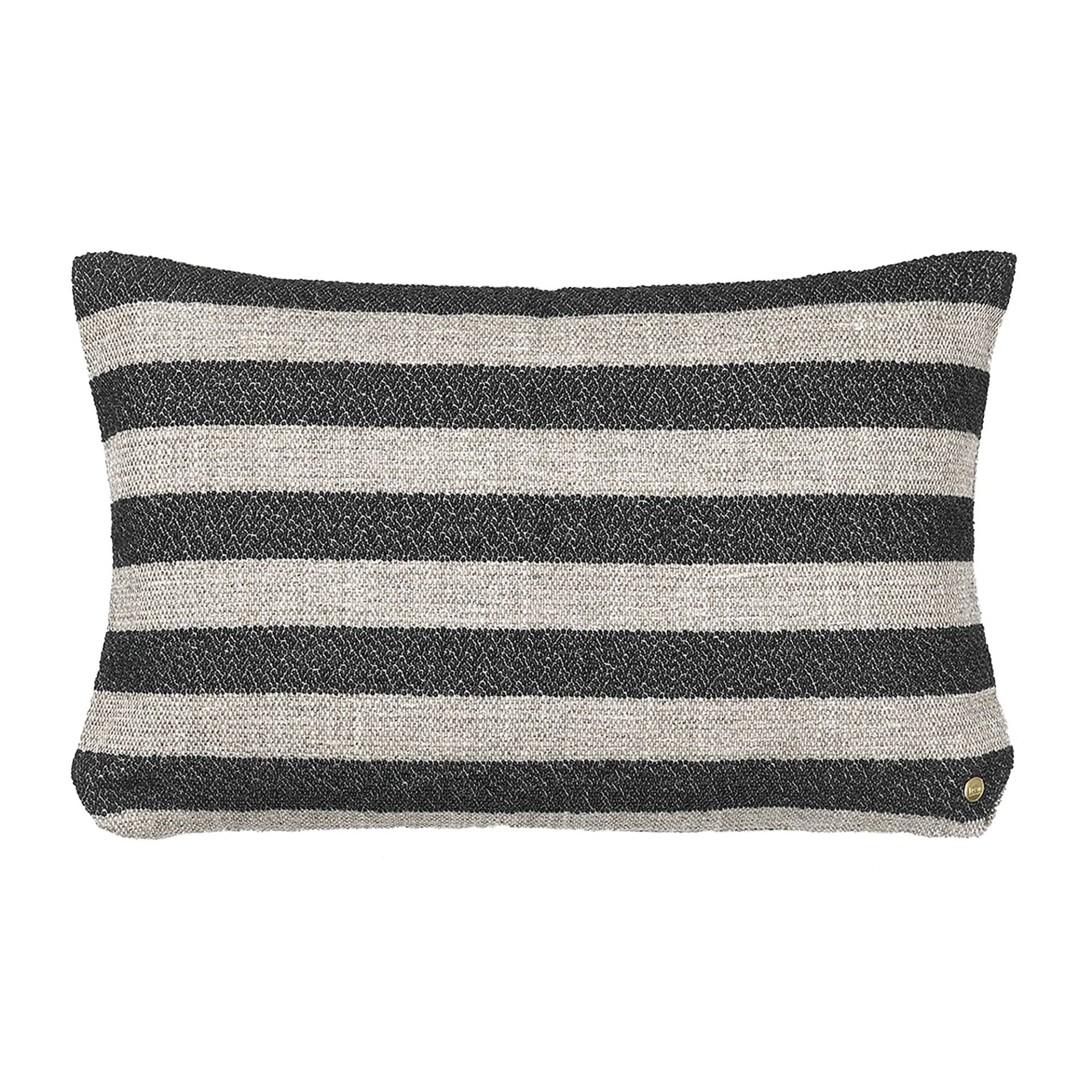 ferm LIVING - Clean Louisiana Kissen - sand, schwarz/Louisiana/BxH 60x40cm von ferm LIVING