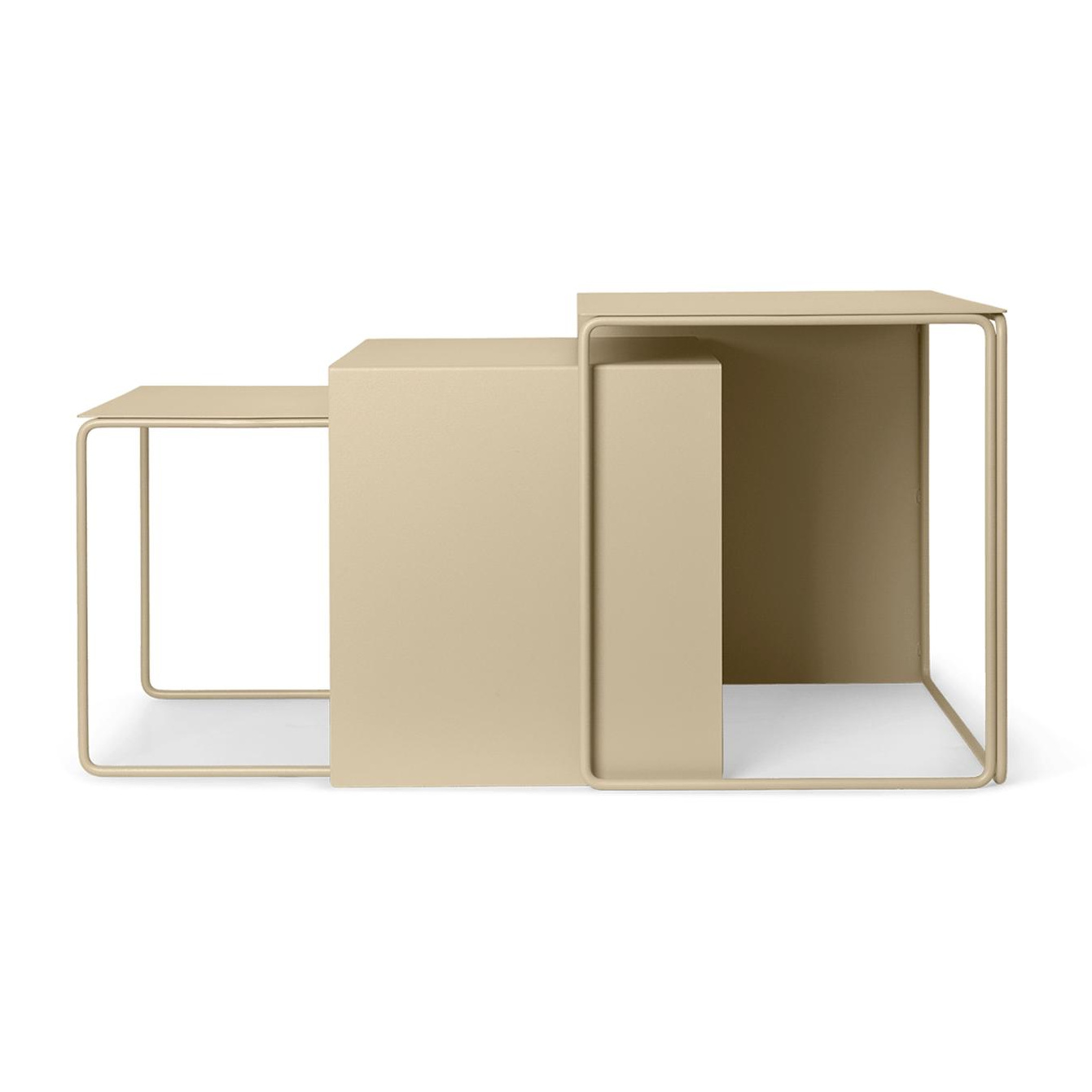 ferm LIVING - Cluster Beistelltisch 3er Set - kaschmir von ferm LIVING