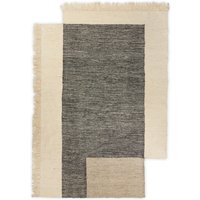 ferm LIVING - Counter Teppich, 200 x 300 cm, charcoal / off-white von ferm LIVING