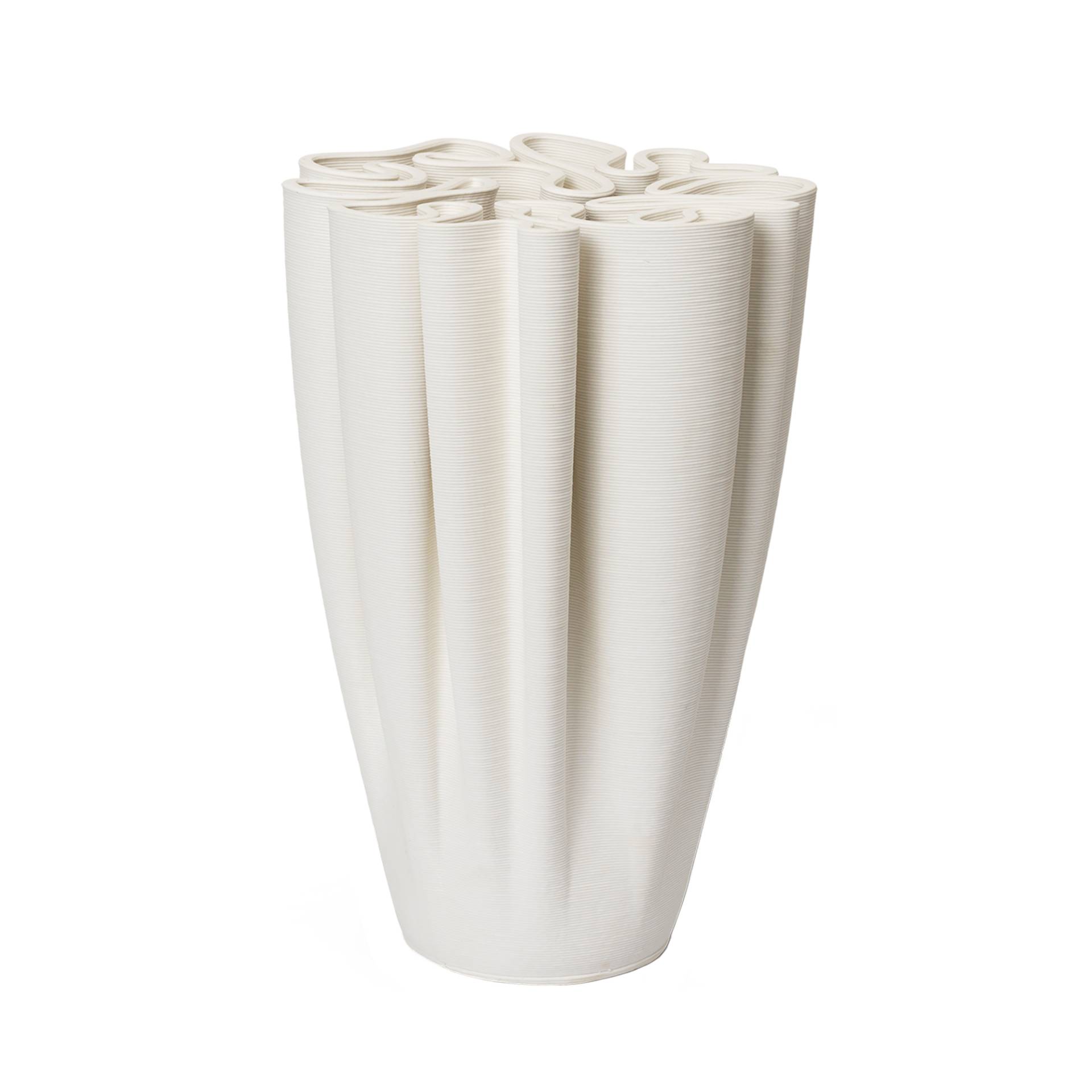 ferm LIVING - Dedali Vase - off-white/unglasiert/H x Ø 25x17cm/innen glasiert von ferm LIVING