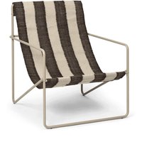 ferm LIVING - Desert Lounge Chair, cashmere / off-white / chocolate von ferm LIVING