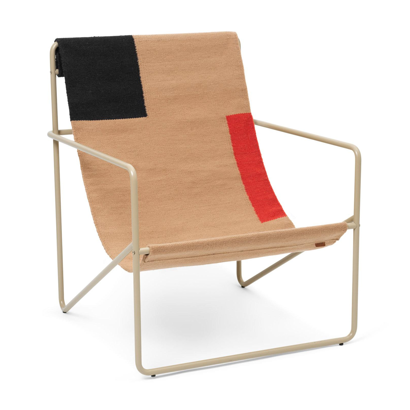 ferm LIVING - Desert Loungestuhl Gestell kaschmir - block/pulverbeschichtet/BxHxT 63x77,5x66,2cm/für Innen- und Außenbereich geeignet von ferm LIVING